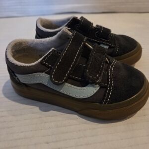 Vans Old Skool V Suede Shoes Boys Toddler Blue Size 6